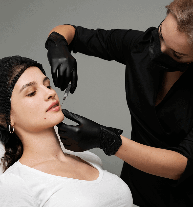 medium shot woman getting lip fillers clinic 1 1